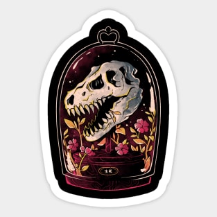 Dino Relic - Cute Flowers Skull Gift Sticker